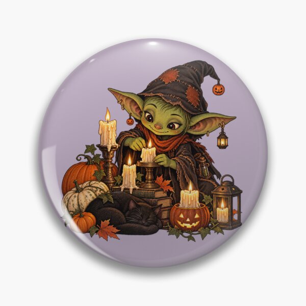 Item preview, Candlelight Goblin and Black Cat - Cozy Halloween designed and sold by JPMprints.