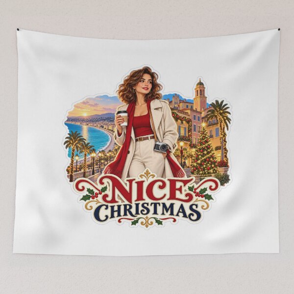 Item preview, Nice Christmas Girl French Riviera Travel designed and sold by lorand-designs.