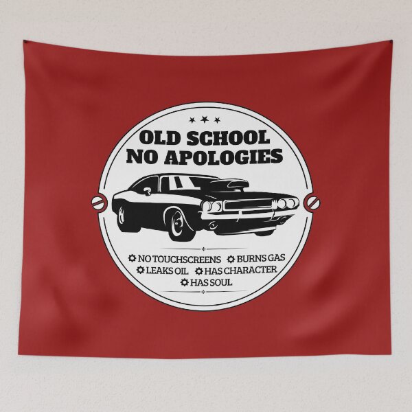 Item preview, Old School No Apologies – Classic Muscle Car Vintage Garage Style designed and sold by Zarppelon.