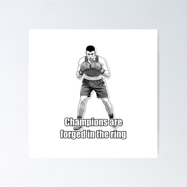 Item preview, Boxing Focus with Bold Typography designed and sold by NiftyWrx.