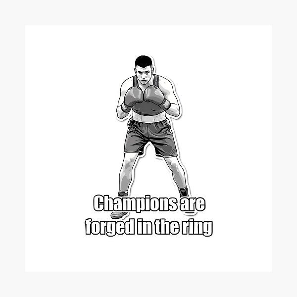 Item preview, Boxing Focus with Bold Typography designed and sold by NiftyWrx.