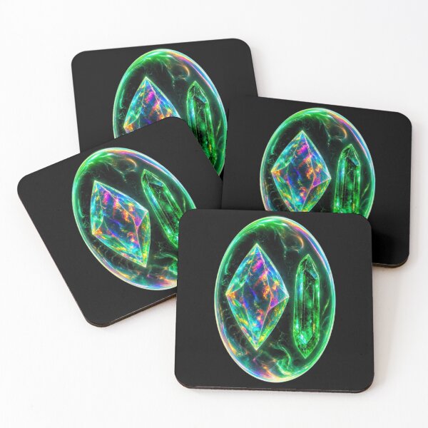 Item preview, Neon Cyber Baroque Crystals - Psychedelic Prismatic Geode Art designed and sold by Breezes-of-Ida.