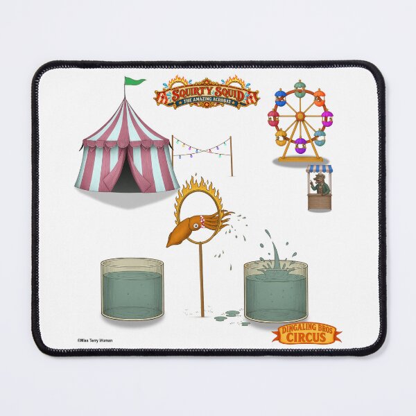 Item preview, Squirty squid: Vintage Circus Animal Parody designed and sold by MissTerryWoman.