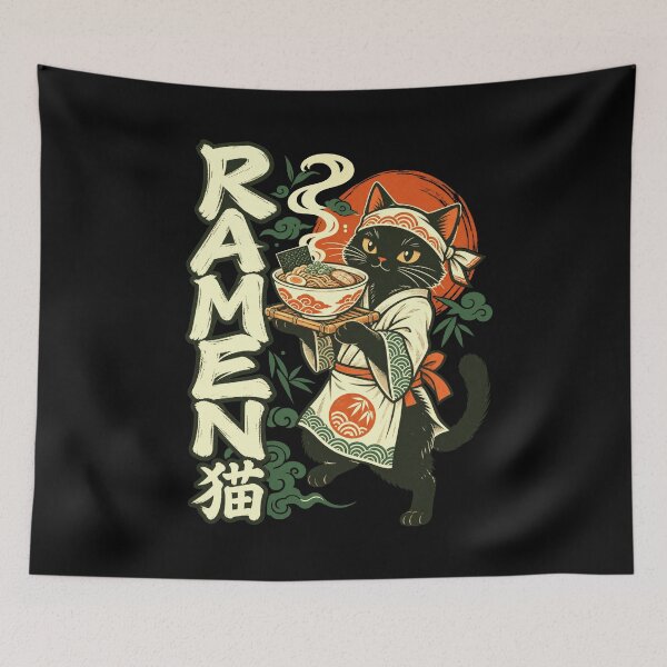 Item preview, Ramen Neko Cat Japanese Foodie Lover designed and sold by FolkGraphics.