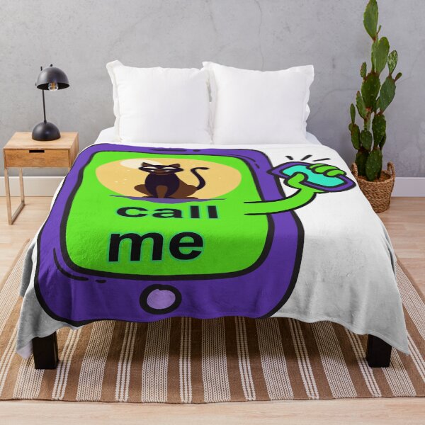 Item preview, Black Cat Call Me - Funny Spooky Phone Design designed and sold by NAMASTHE WORLD.