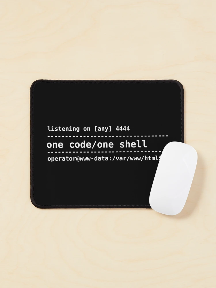 Thumbnail 1 of 5, Mouse Pad, One Code One Shell – Reverse Shell Pentesting Terminal Design designed and sold by Brido14.