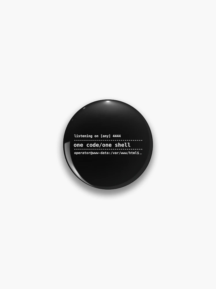 Thumbnail 1 of 3, Pin, One Code One Shell – Reverse Shell Pentesting Terminal Design designed and sold by Brido14.