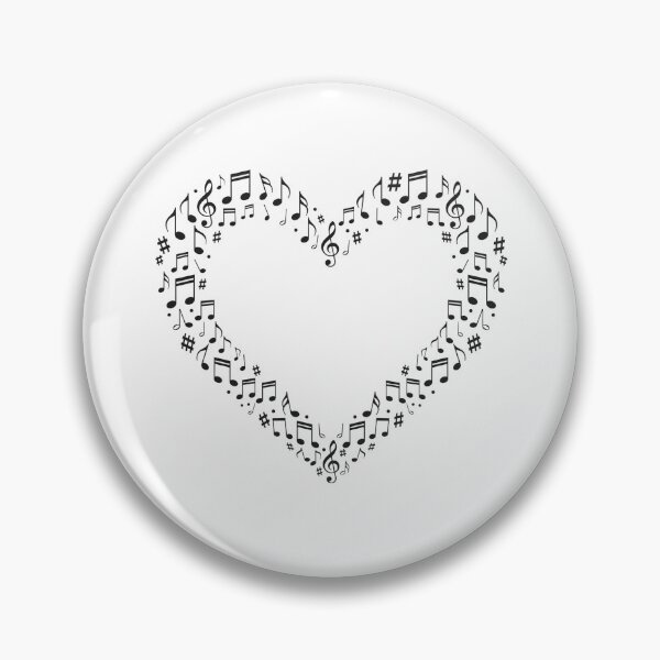 Item preview, Music Notes Heart Shape Love Music Lover Gift Musical Notes designed and sold by StyxIND.