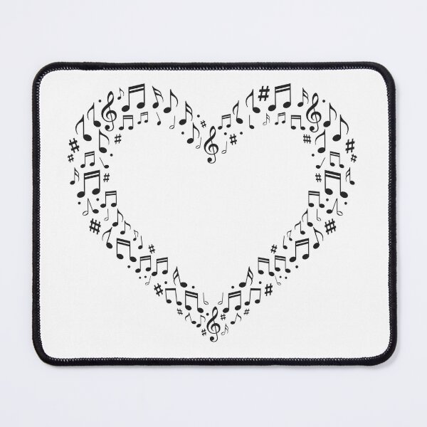 Item preview, Music Notes Heart Shape Love Music Lover Gift Musical Notes designed and sold by StyxIND.