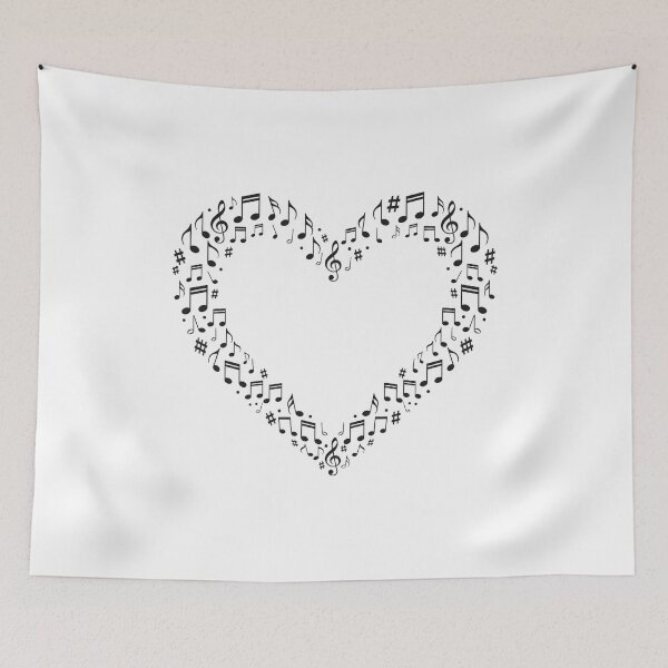 Item preview, Music Notes Heart Shape Love Music Lover Gift Musical Notes designed and sold by StyxIND.