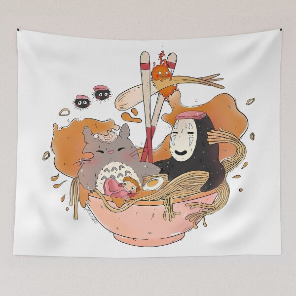 Item preview, Cute art ramen [[totoros's]] go -%[ghiblis]%- bathing aways  designed and sold by Renrinakagi.