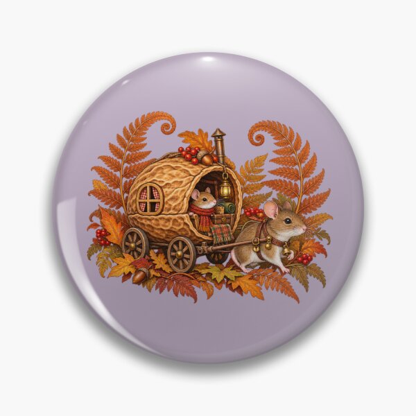 Item preview, Walnut Caravan Mice - Whimsical Autumn Journey designed and sold by JPMprints.