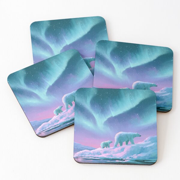 Item preview, Polar Bear Northern Lights designed and sold by NicolasGlowArt.