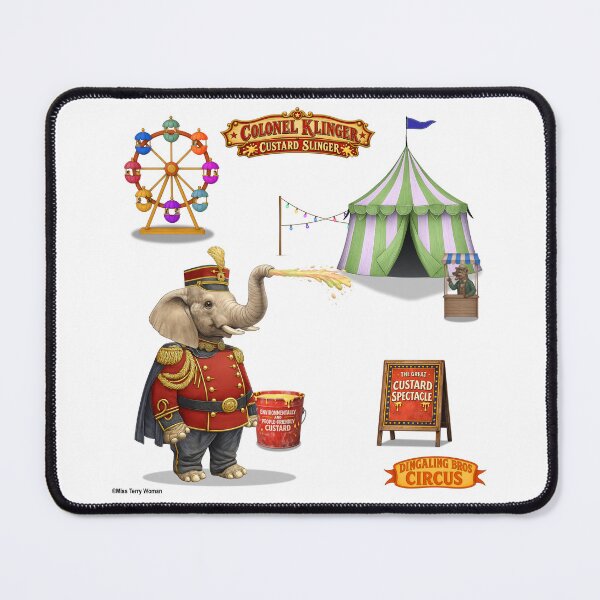 Item preview, Colonel Klinger, custard slinger: Vintage Circus Animal Parody designed and sold by MissTerryWoman.