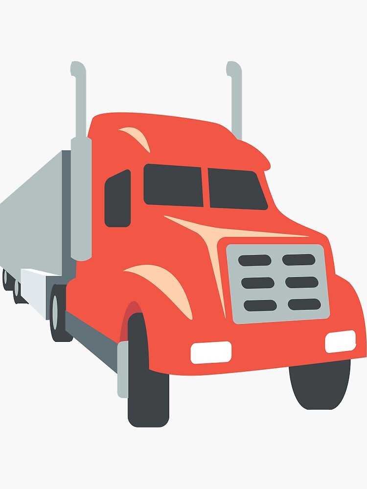 "Truck emoji" Sticker by CleanOnPoint Redbubble