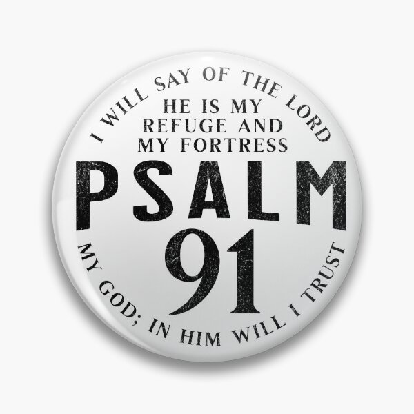 Item preview, Psalm 91 Christian Distressed circle Catholic design designed and sold by DigitalDesignBPM.