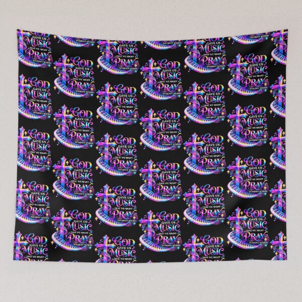 Item preview, God Gave Us Music Piano Cross designed and sold by OddityVault.