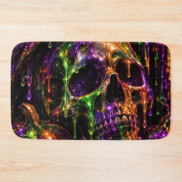 Item preview, Melting Glitter Skull and Raven Halloween designed and sold by BloomOfDesign.