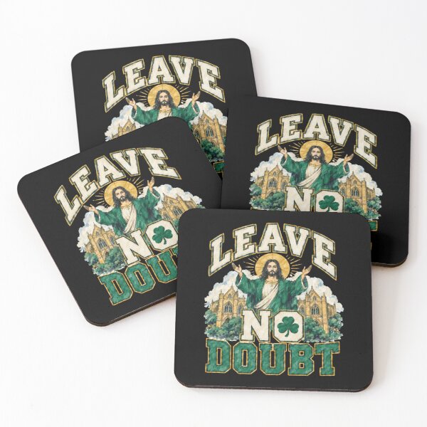 Item preview, Notre Dame Touchdown Jesus, Leave No Doubt, Fighting Irish Football, Shamrock designed and sold by Fryeal Berik.