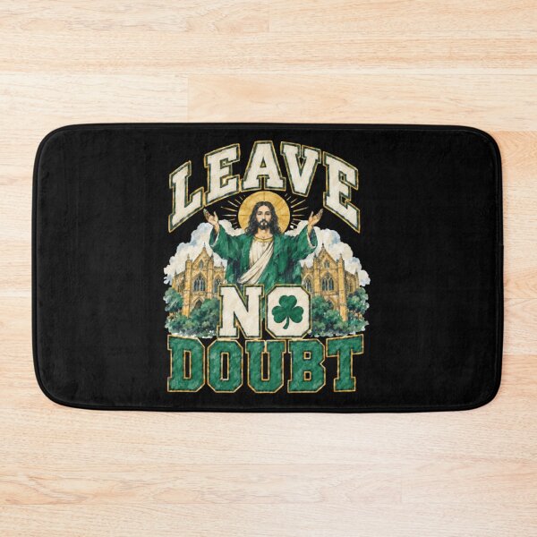 Item preview, Notre Dame Touchdown Jesus, Leave No Doubt, Fighting Irish Football, Shamrock designed and sold by Fryeal Berik.