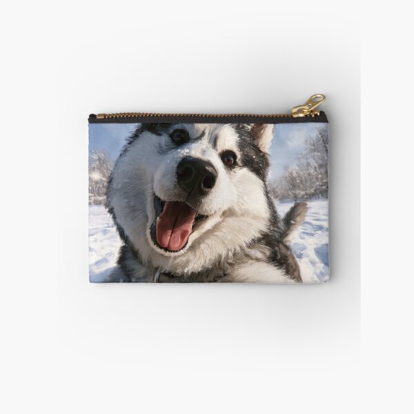 Aperçu de l'œuvre Husky prenant un selfie créée et vendue par NicolasGlowArt.