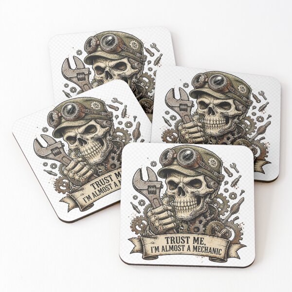 Item preview, Trust Me I'm Almost A Mechanic Funny Skull Mechanic designed and sold by ChotipahArt.
