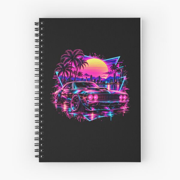 Item preview, Retro Neon Muscle Car – Synthwave Sunset designed and sold by UnglaublichGut.