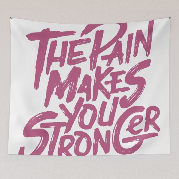 Item preview, The Pain Makes You Stronger Brush Lettering designed and sold by andry01.