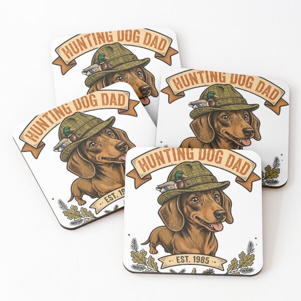 Item preview, Hunting Dog Dad Dachshund Est 1965 Vintage Dog Dad designed and sold by ChotipahArt.