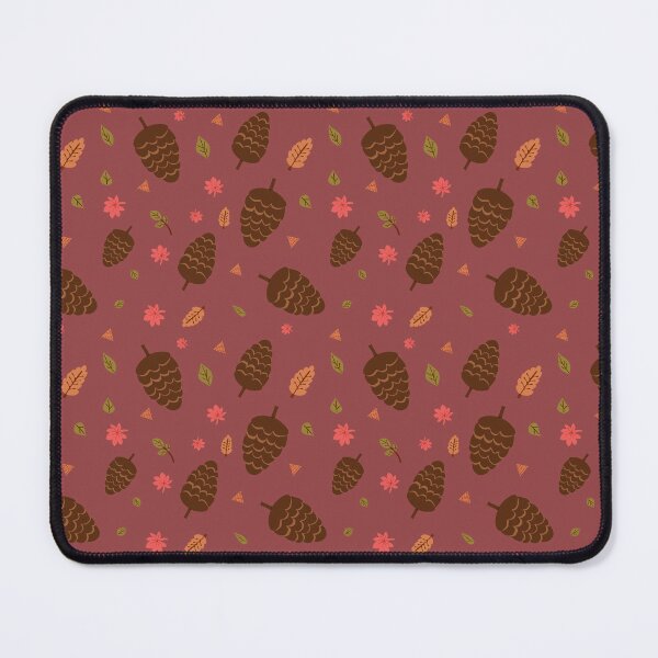Item preview, Autumn Pinecone and Leaves Seamless Pattern - Brown,Golden,Red designed and sold by TainaSu Art.