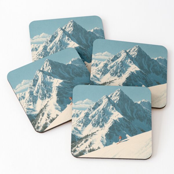 Item preview, Skier in Mountains designed and sold by NicolasGlowArt.