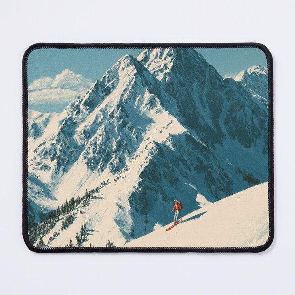 Item preview, Skier in Mountains designed and sold by NicolasGlowArt.