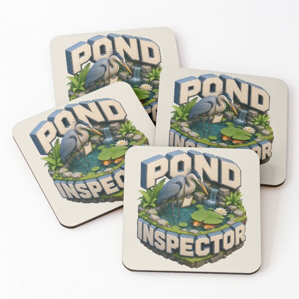Item preview, Great Blue Heron Koi Pond Inspector Isometric 3D Funny Bird designed and sold by shifumart.