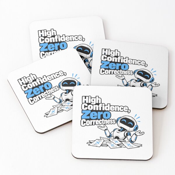 Item preview, High Confidence, Zero Correctness AI Humor Graphic designed and sold by ThreadQuirk.