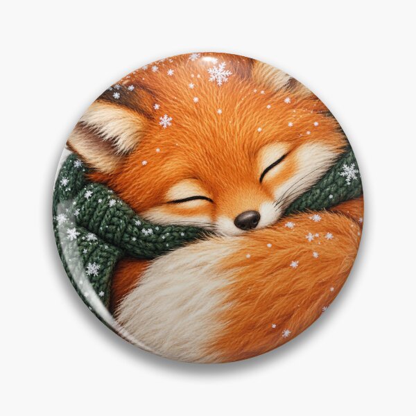 Item preview, Sleepy Snow Fox – Cozy Winter Woodland Animal designed and sold by FantasyFlicker.