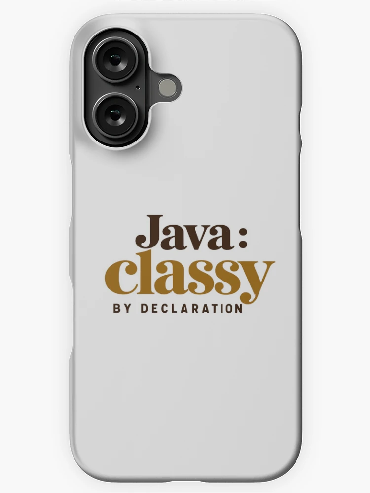 Thumbnail 1 of 4, iPhone Case, Java Classy By Declaration Funny Programmer Coffee Typography designed and sold by ThreadQuirk.