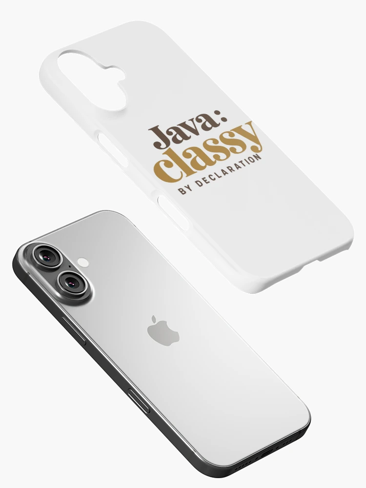 Thumbnail 2 of 4, iPhone Case, Java Classy By Declaration Funny Programmer Coffee Typography designed and sold by ThreadQuirk.