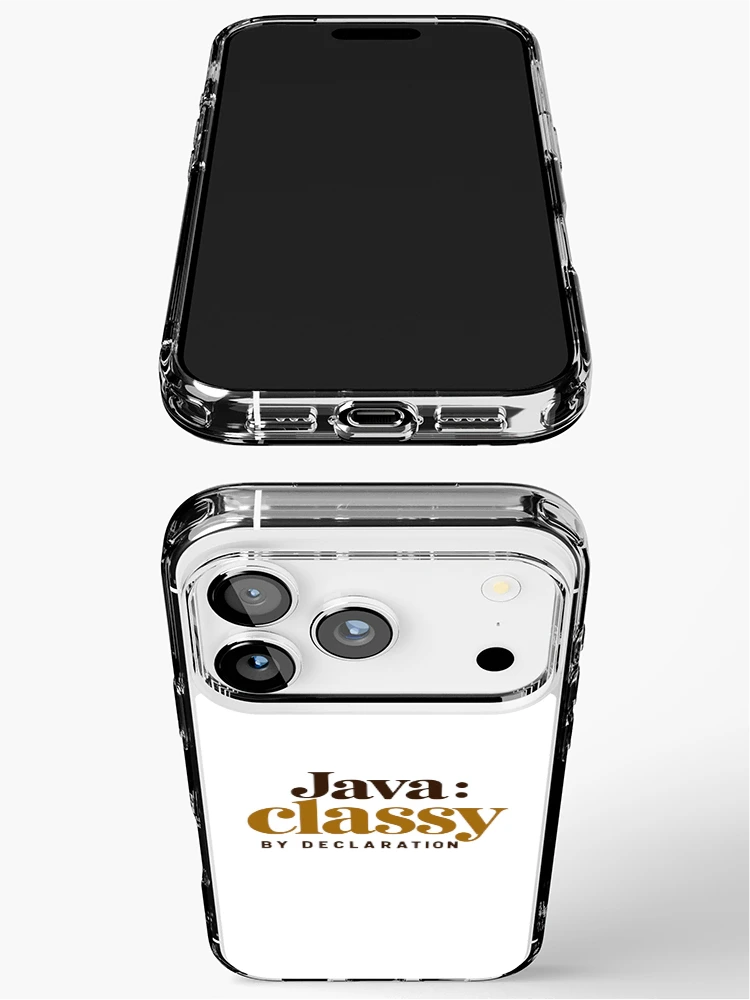 Thumbnail 3 of 5, iPhone Case, Java Classy By Declaration Funny Programmer Coffee Typography designed and sold by ThreadQuirk.