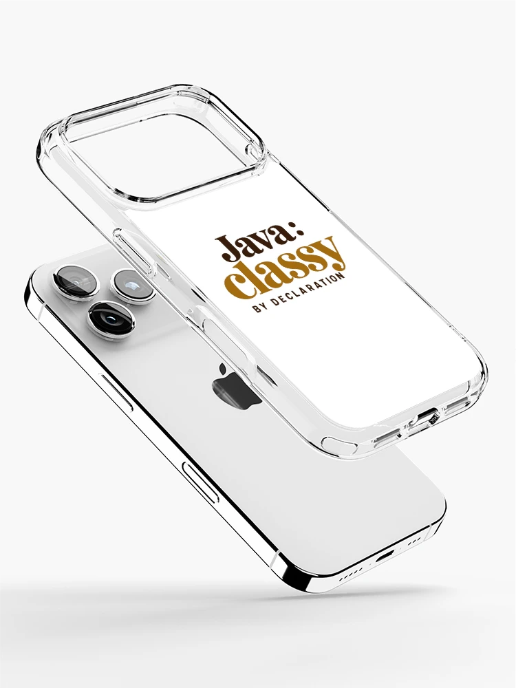 Thumbnail 2 of 5, iPhone Case, Java Classy By Declaration Funny Programmer Coffee Typography designed and sold by ThreadQuirk.