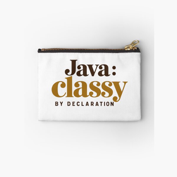 Aperçu de l'œuvre Java Classy By Declaration Funny Programmer Coffee Typography créée et vendue par ThreadQuirk.