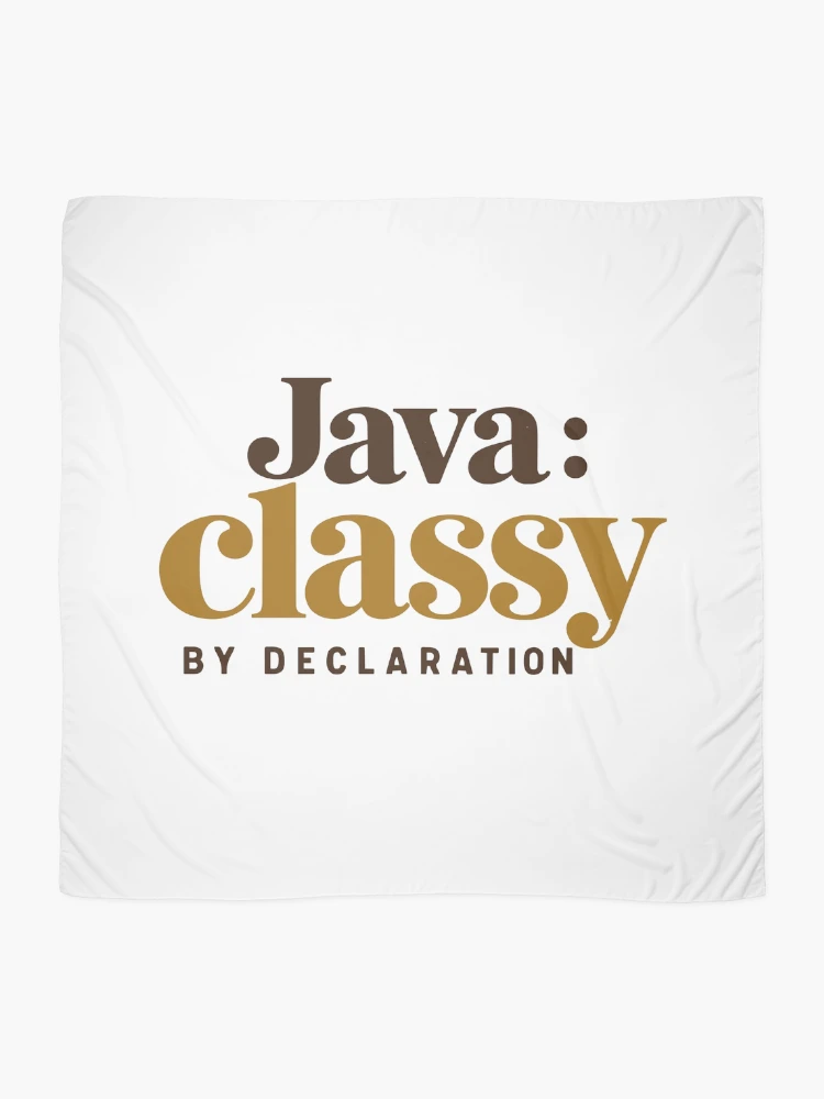 Thumbnail 2 of 3, Scarf, Java Classy By Declaration Funny Programmer Coffee Typography designed and sold by ThreadQuirk.