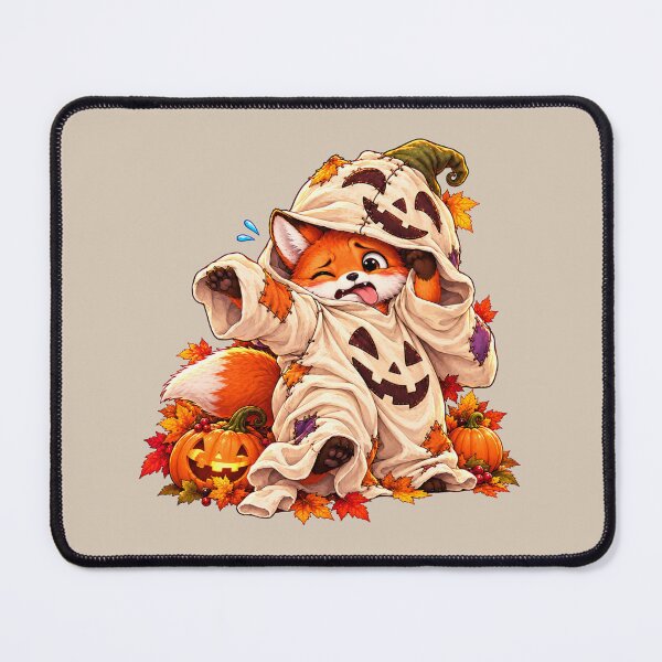 Item preview, Goofy Pumpkin Ghost Fox Halloween designed and sold by Safe Haven Pets.