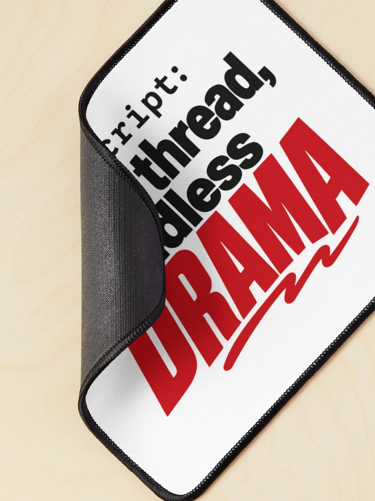 Thumbnail 2 von 5, Mauspad, JavaScript Single Thread Endloses Drama Lustiger Programmierer Typografie designt und verkauft von ThreadQuirk.