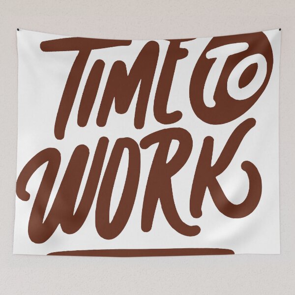 Item preview, Time to Work Bold Brush Lettering designed and sold by andry01.