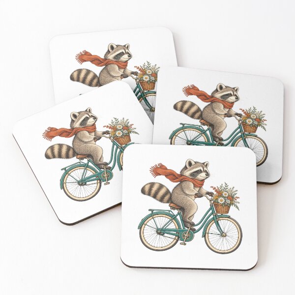 Item preview, Raccoon Bicycle Adventure designed and sold by cybersilverhand.
