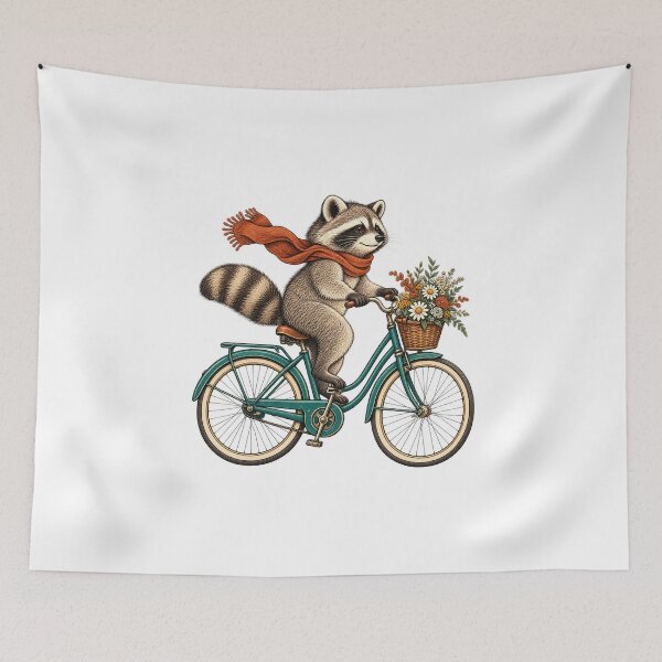 Item preview, Raccoon Bicycle Adventure designed and sold by cybersilverhand.