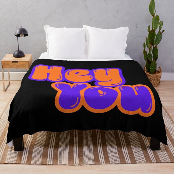 Item preview, 'Hey You' Bold Orange and Purple Retro Bubble Typography designed and sold by Detroja Typography.