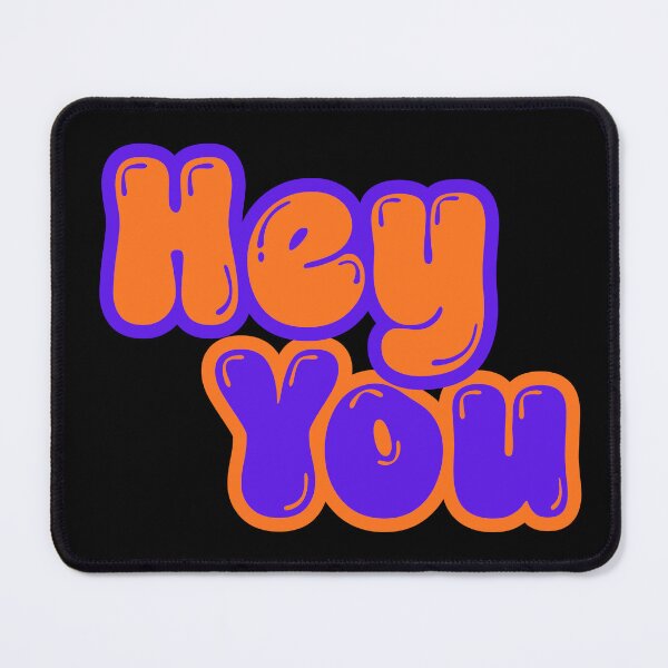 Item preview, 'Hey You' Bold Orange and Purple Retro Bubble Typography designed and sold by Detroja Typography.