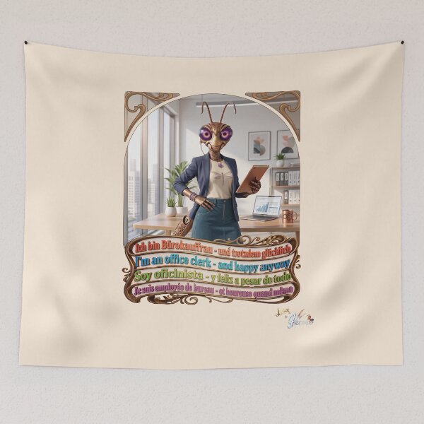Item preview, Grasshopper JOGUE by HERMIE: Office Clerk Female Job Pop Art designed and sold by HERMIE-design.