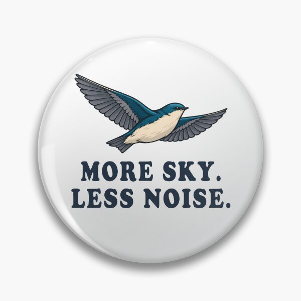 Item preview, More Sky. Less Noise. | Minimal Birdwatching Outdoor Lifestyle Design designed and sold by Mambila.